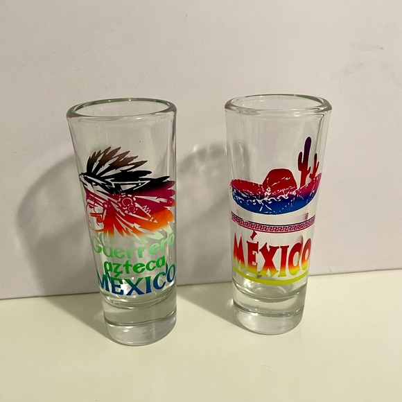 Authentic Mexican Shot Glasses - Set of 2 - Picture 1 of 3